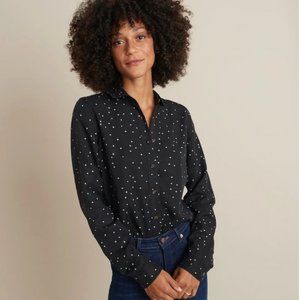 Marine Layer Women's Sahara Relaxed Shirt in Starry Print - Size Medium